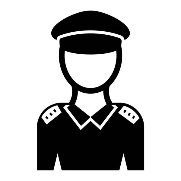 Icono Del Oficial Policía Esquema Ilustración Los Iconos Vectoriales Del — Vector de stock