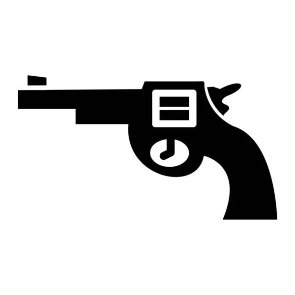 Icono Pistola Estilo Negro Aislado Sobre Fondo Blanco Arma Símbolo — Archivo Imágenes Vectoriales