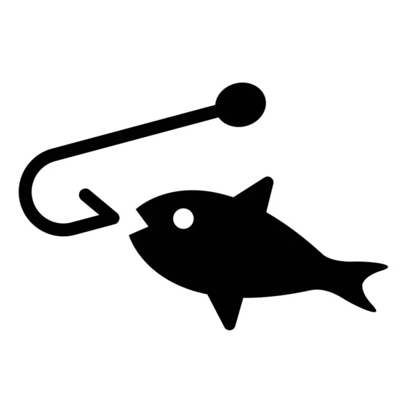 Vissen Web Icoon Eenvoudig Ontwerp — Stockvector