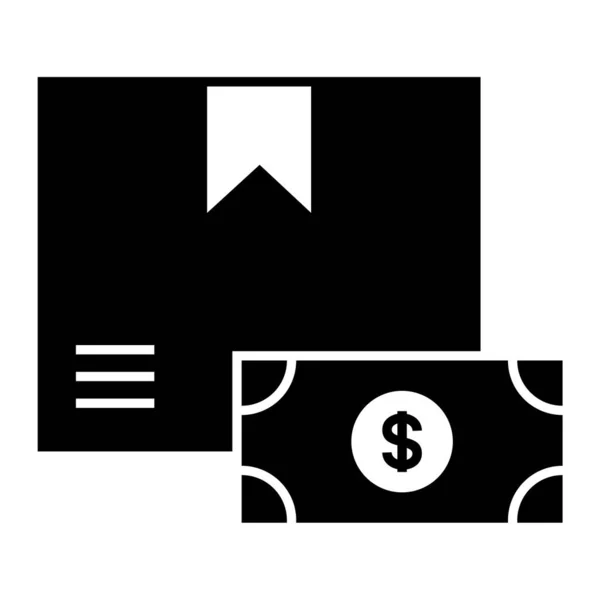 Dinero Icono Web Ilustración Simple — Vector de stock