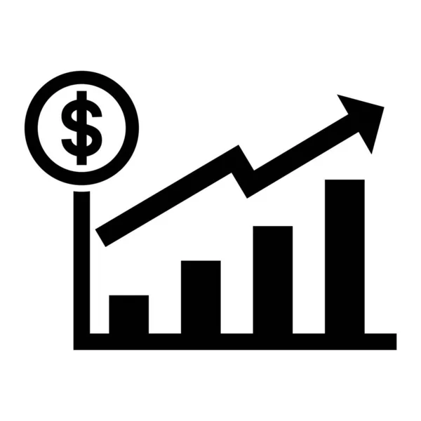 Gráfico Crescimento Financeiro Ícone Ilustração Vetorial —  Vetores de Stock