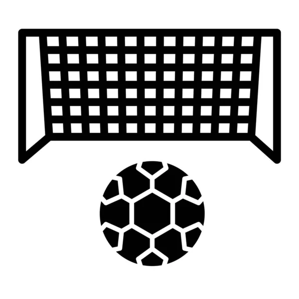 Fußball Ikone Umriss Fußball Sport Vektor Symbol Für Web Design — Stockvektor