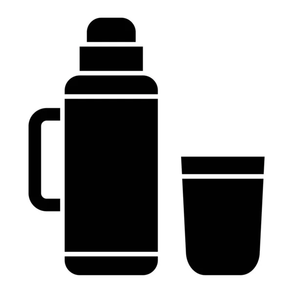 Czarna Ikona Kawy Izolowana Białym Tle Ilustracja Wektora — Wektor stockowy