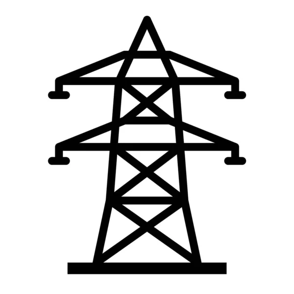 Ikona Wieży Elektrycznej Zarys Ilustracji Ikon Wektorów Energii Elektrycznej Dla — Wektor stockowy