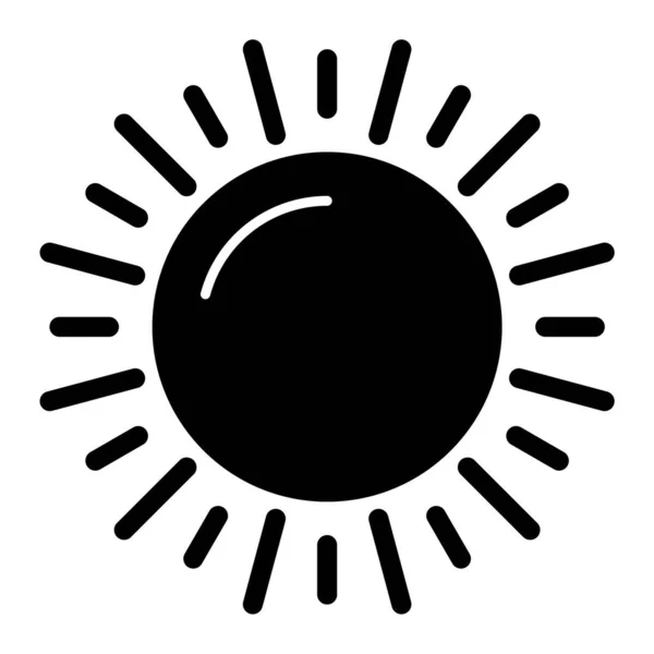 Icona Del Sole Semplice Illustrazione Delle Icone Vettoriali Del Pannello — Vettoriale Stock