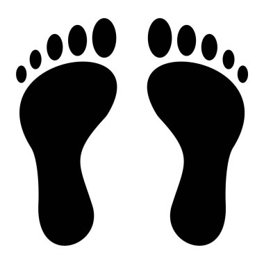 ayak simge vektör çizim