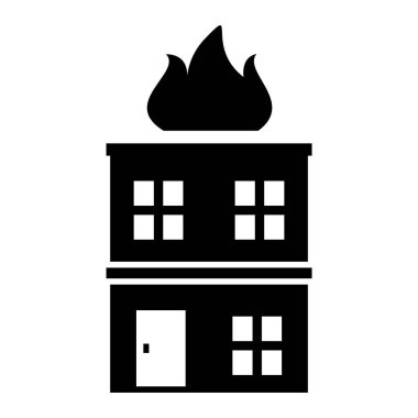 Bina. Web simgesi basit illüstrasyon