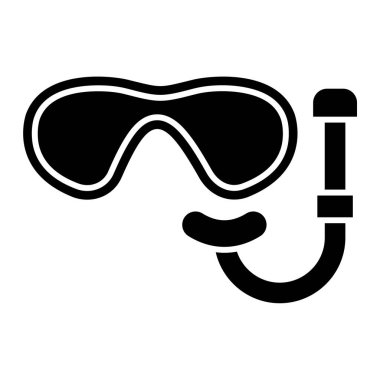 scuba dalış maskesi ikon vektör illüstrasyon tasarımı