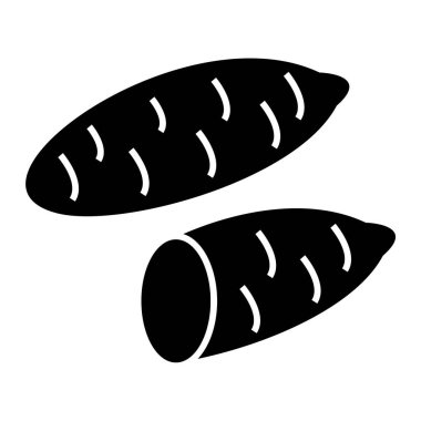 Ekmek ikonu. vektör illüstrasyonu