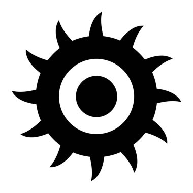 Güneş. Web simgesi basit illüstrasyon