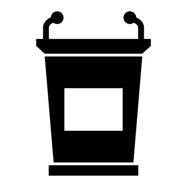 Bir cam simgenin vektör illüstrasyonu