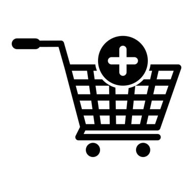 Alışveriş arabası, vektör illüstrasyonu