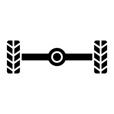 Araba lastiği ikonu. Web için tarım ekipmanları vektör simgelerinin basit illüstrasyonu