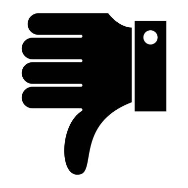 başparmak aşağı simgesi, vektör illüstrasyonu