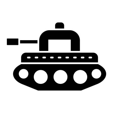 Tank simgesi, vektör çizimi