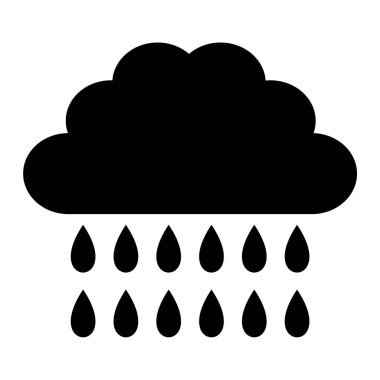 Yağmur. Web simgesi basit illüstrasyon