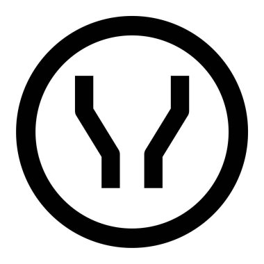 Yol simgesi, vektör illüstrasyonu