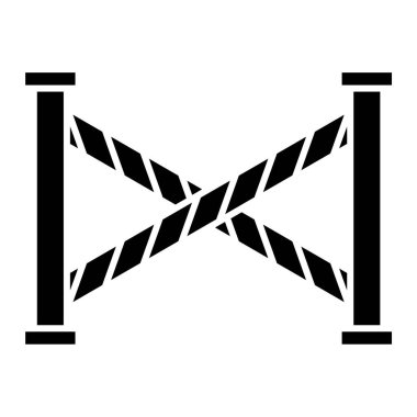 bariyer simgesi. Beyaz arkaplanda izole edilmiş basit resimleme