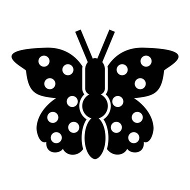 Kelebek. Web simgesi vektör illüstrasyonu