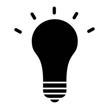 Ampul simgesi. vektör illüstrasyonu