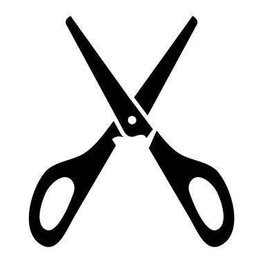 Makas simgesi. Web için makas vektör simgelerinin basit çizimi