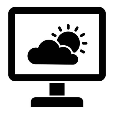 Bulut. Web simgesi basit illüstrasyon