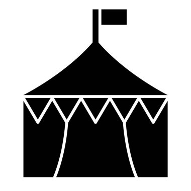 Sirk çadırı ikonu. Web için pasta vektör simgelerinin özet çizimi