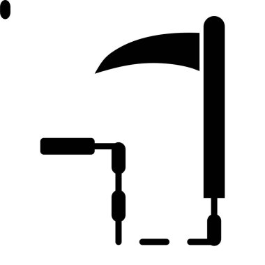 Tek bir siyah beyaz simgesinin vektör illüstrasyonu