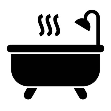 Küvet ikonu vektör illüstrasyonu