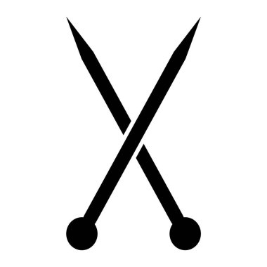 Çapraz kılıç ikonu. Beyaz arkaplanda izole edilmiş web tasarımı için berber bıçağı vektör simgelerinin basit çizimi