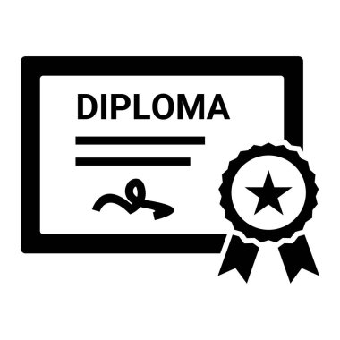 Sertifika. Web simgesi basit illüstrasyon