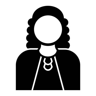 Dişi avatar. Web simgesi basit illüstrasyon