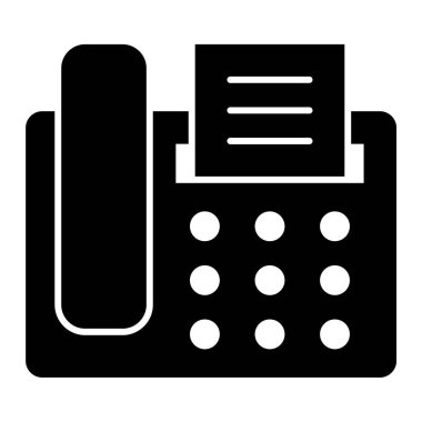 faks. Web simgesi basit illüstrasyon