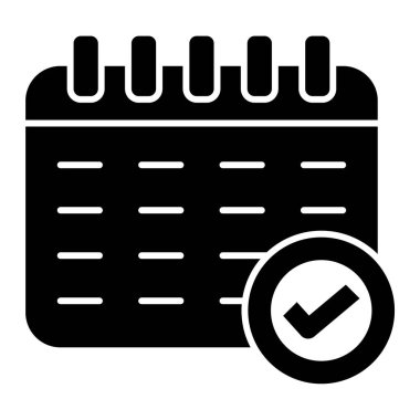 Takvim simgesi, vektör çizimi