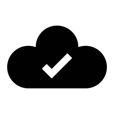 Bulut. Web simgesi basit illüstrasyon