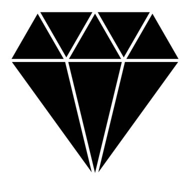 Elmas. Web simgesi basit illüstrasyon