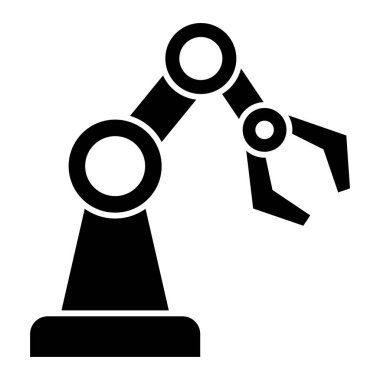 Robot kol ikonu. vektör illüstrasyonu