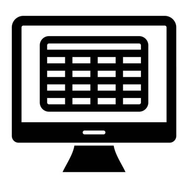 Bilgisayar. Web simgesi basit illüstrasyon