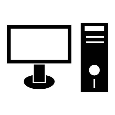 bilgisayar izleme simgesi, vektör illüstrasyonu