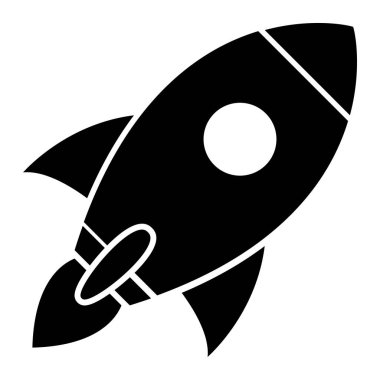 Roket. Web simgesi basit tasarım