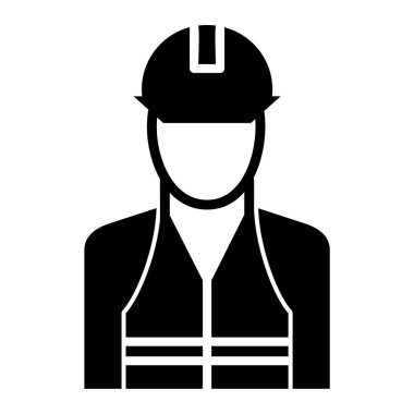 İşçi simgesi. Web için oluşturucu vektör simgelerinin basit illüstrasyonu