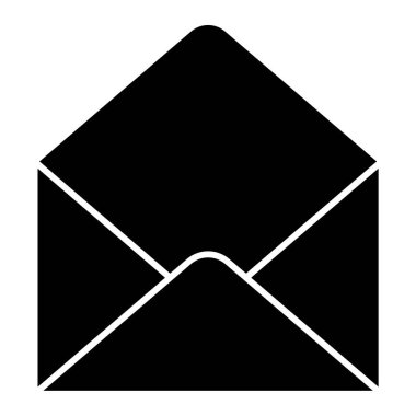 Zarf simgesi vektörü beyaz arkaplanda izole edildi, ileti şeffaf işareti, satır ve doğrusal tasarım ögeleri ana hatlar biçiminde