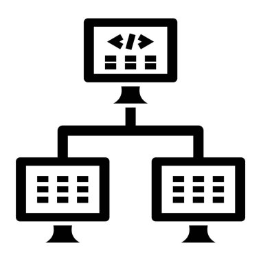Bilgisayar. Web simgesi basit illüstrasyon