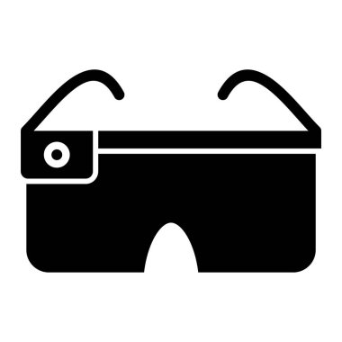 vr gözlük simgesi vektör illüstrasyonu