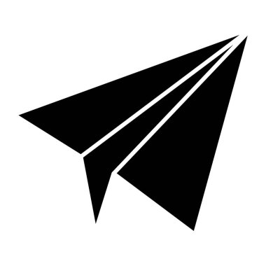 kağıt düzlem simgesi, vektör illüstrasyonu