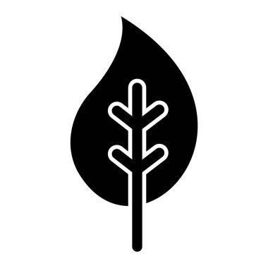 Yaprak. Web simgesi basit illüstrasyon