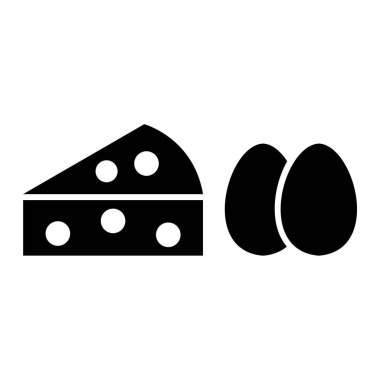 Peynir simgesi vektör illüstrasyonu