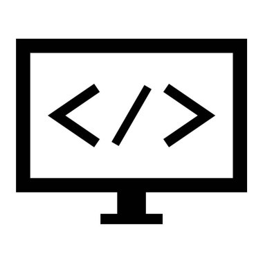 Bilgisayar. Web simgesi basit illüstrasyon