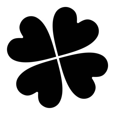 Yonca yaprağı ikonu. Web için çiçek vektör simgelerinin özet çizimi