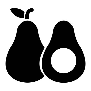 Avokado. Web simgesi basit illüstrasyon